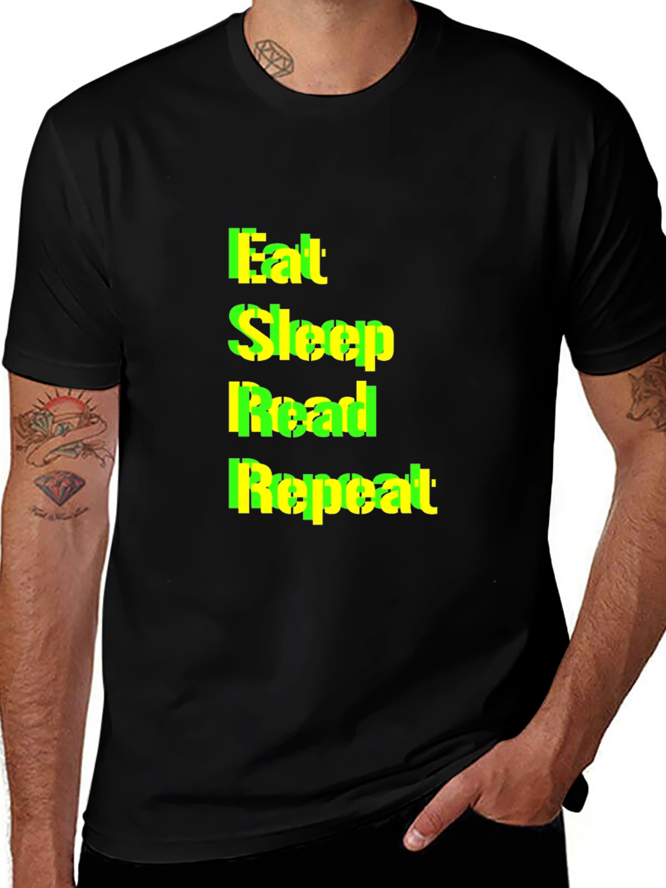 Variant 9 of Eat Sleep Read Repeat Graphic T-Shirt