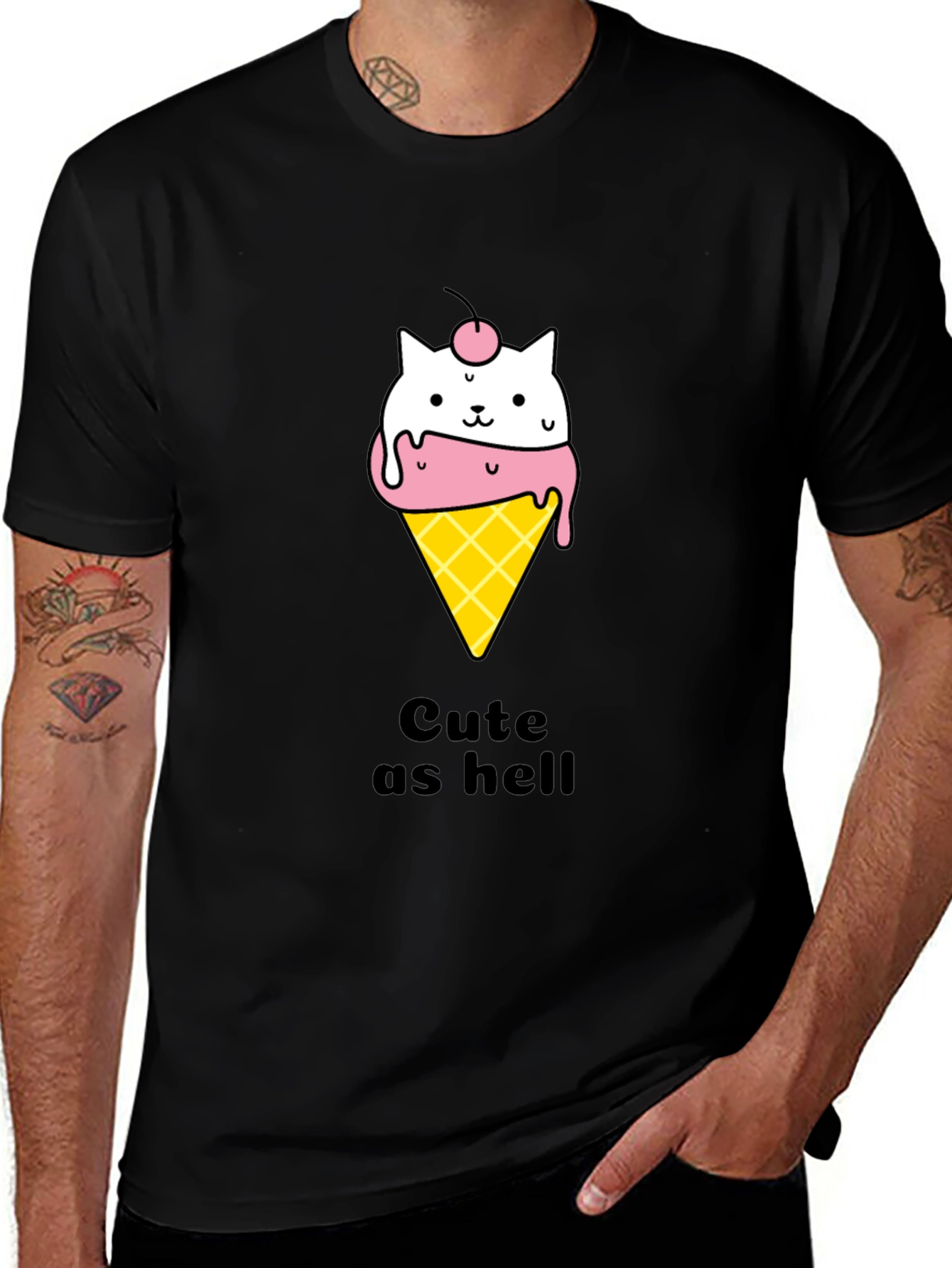 Variant 29 of Cute Ice Cream Cat T-Shirt