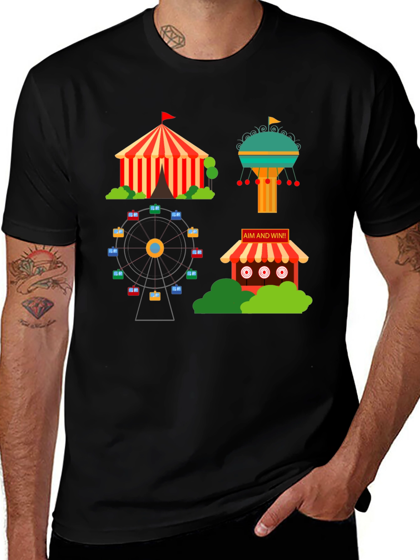 Variant 24 of Amusement Park Graphic Tee - Fun Carnival Shirt