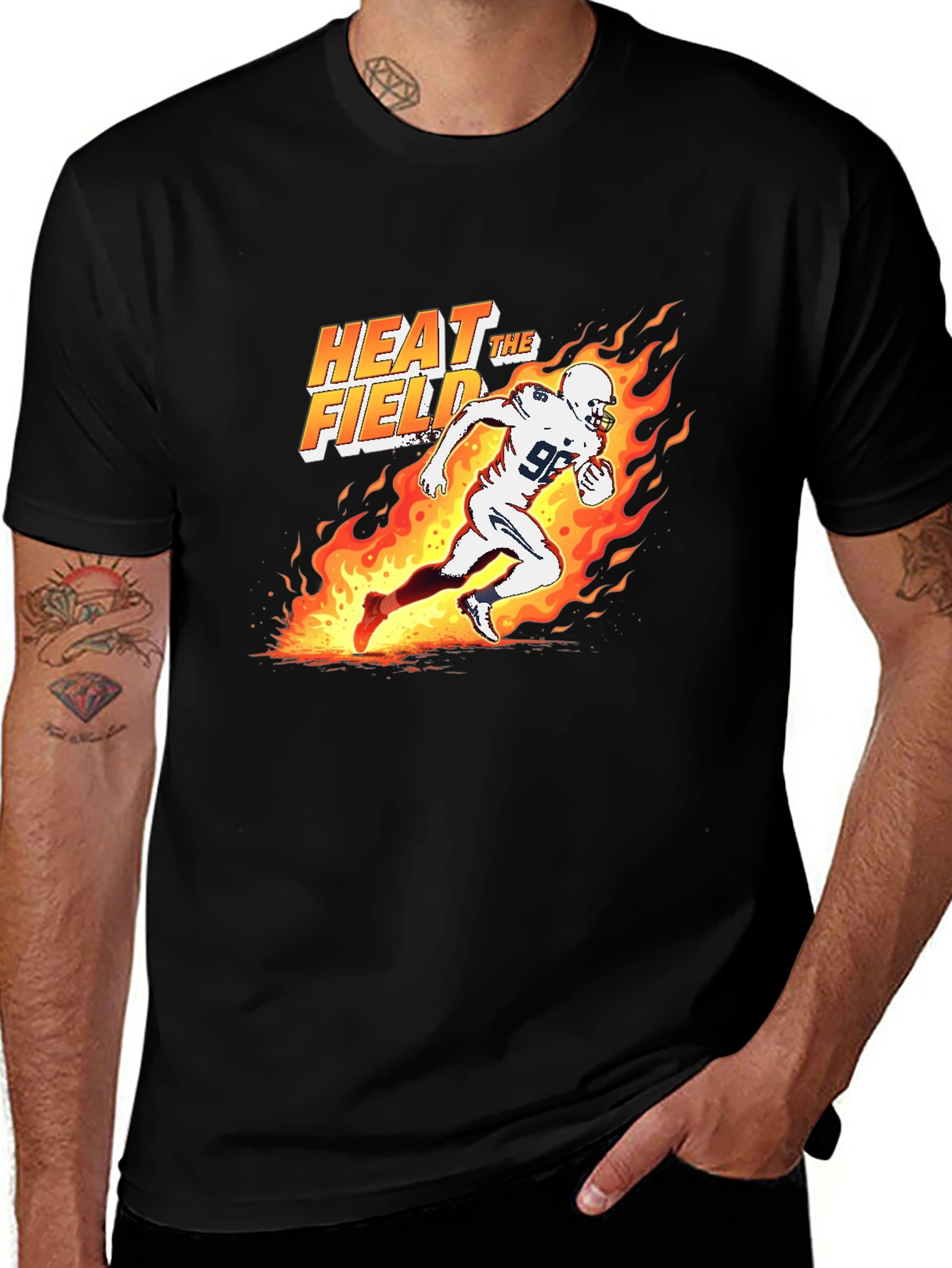 Variant 25 of Heat the Field Football Graphic T-Shirt