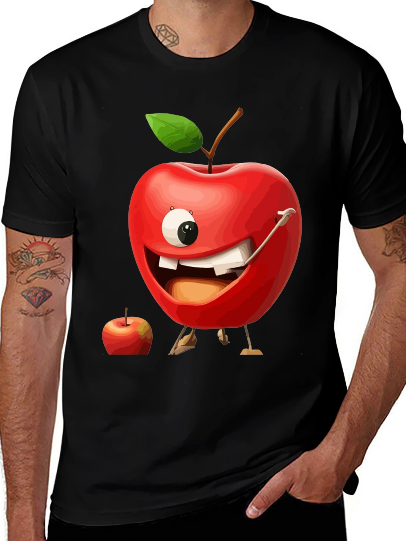 Variant 12 of Cartoon Apple Graphic Tee