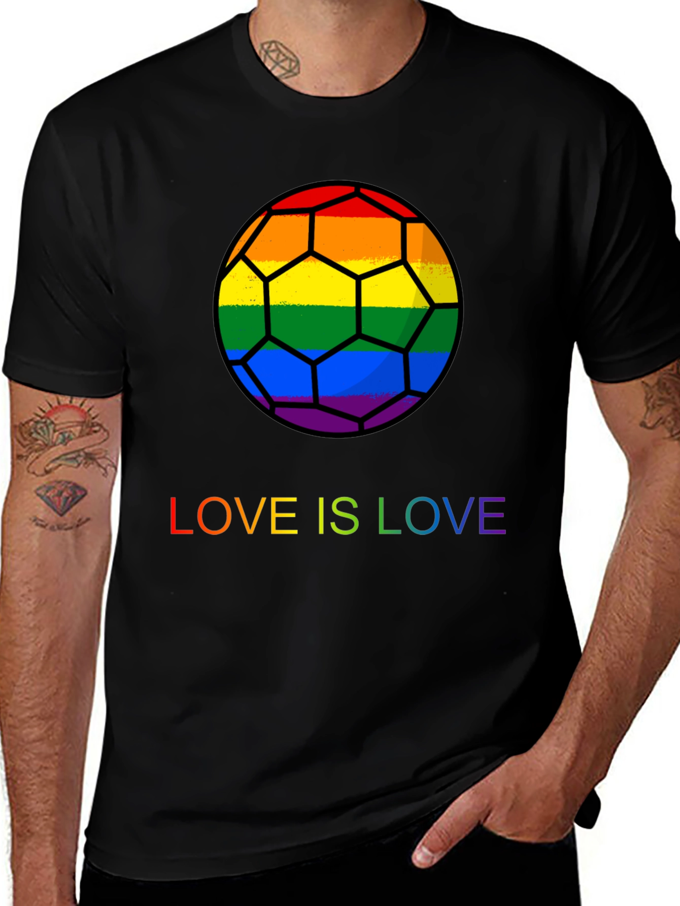 Variant 20 of Love is Love Pride Soccerball Graphic Tee
