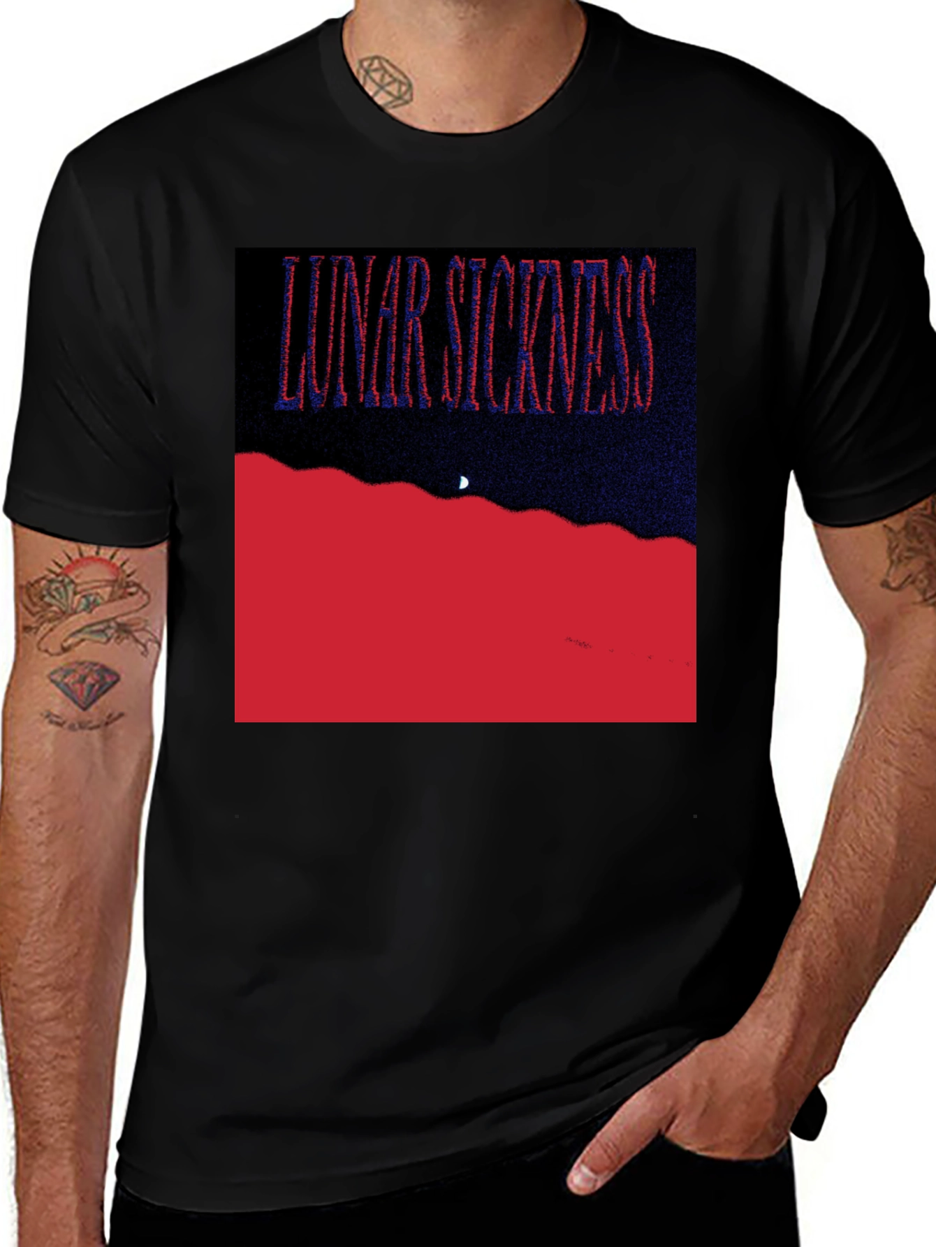Variant 5 of Lunar Sickness Graphic Tee - Unique Design, Soft Cotton