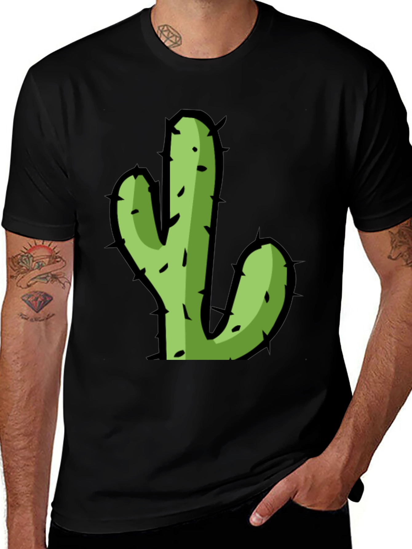 Variant 23 of Cactus Graphic Tee - Trendy Desert Style