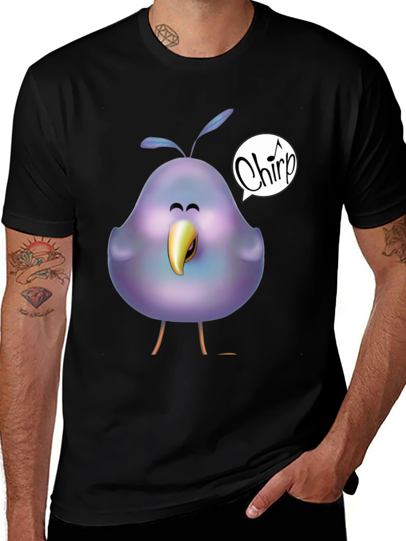 Variant 17 of Chirp Bird Graphic T-Shirt - Unisex Soft Cotton Tee