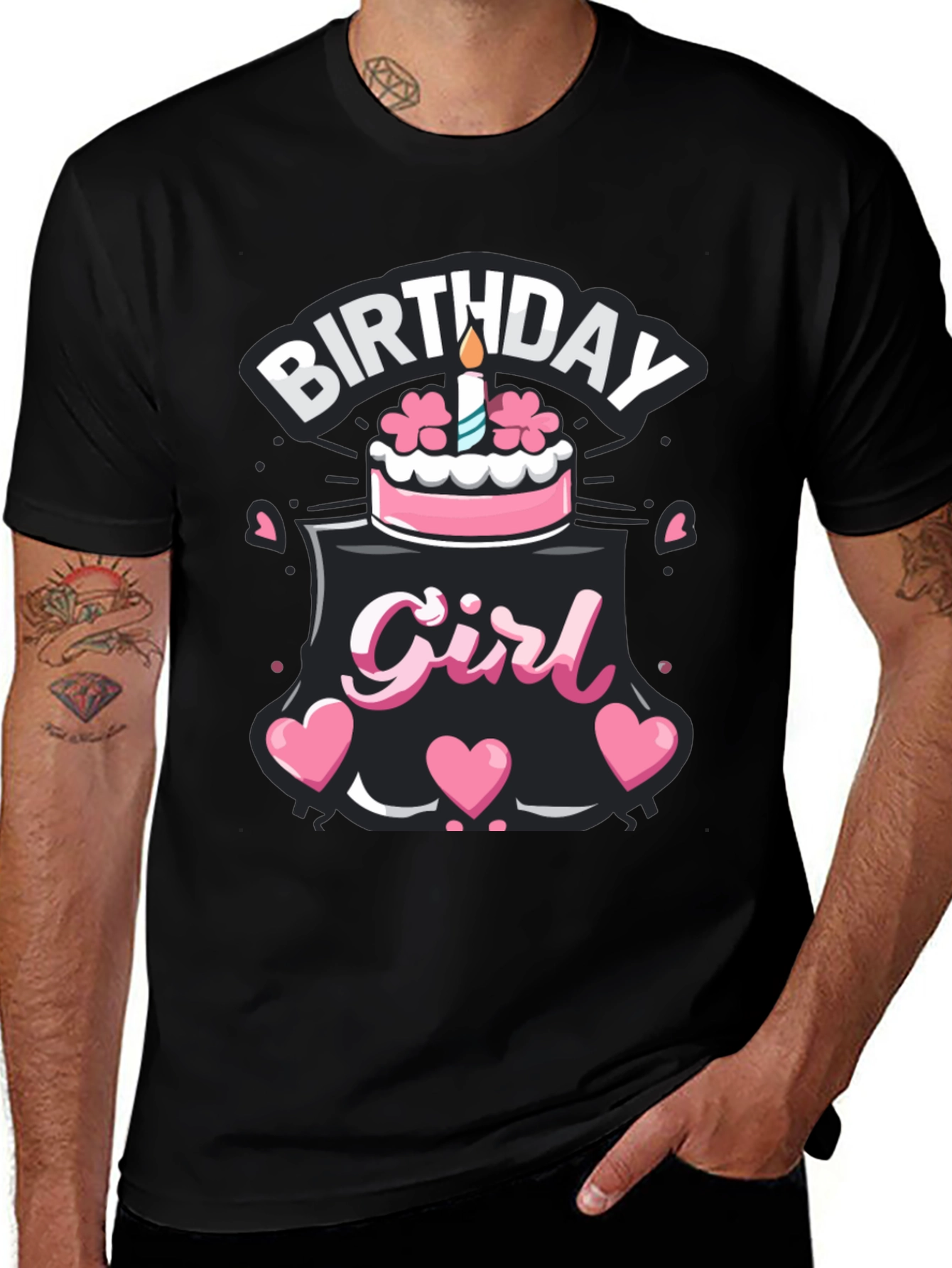 Variant 21 of Birthday Girl T-Shirt - Cute Cake Design