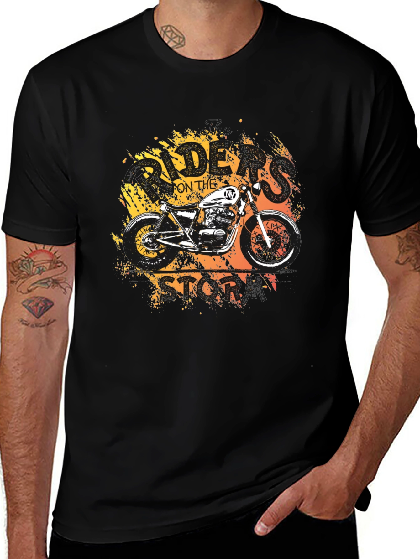Riders On The Storm Motorcycle Graphic T-Shirt