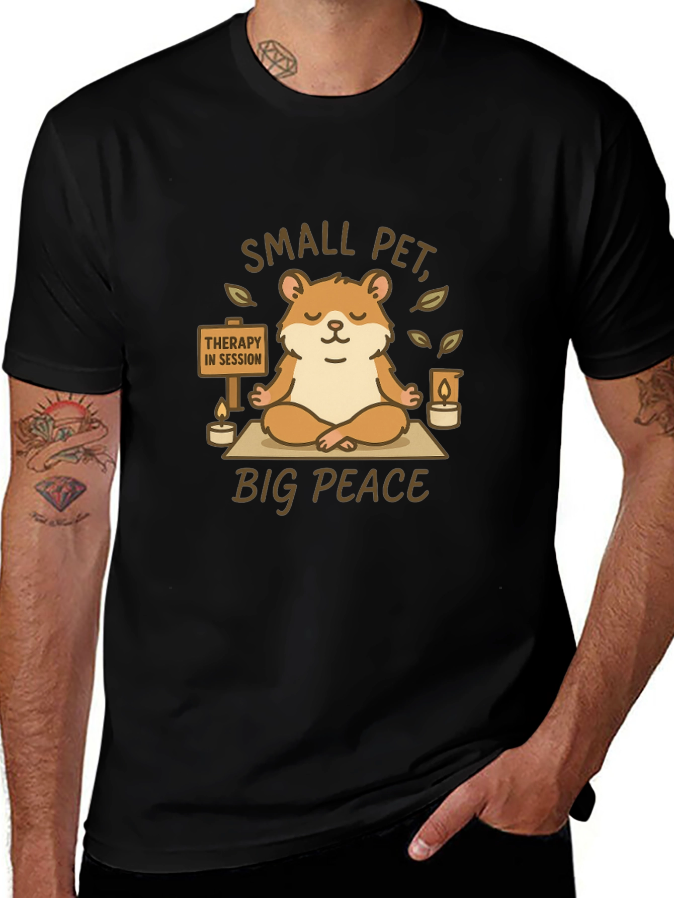 Variant 9 of Zen Hamster T-Shirt: Small Pet, Big Peace