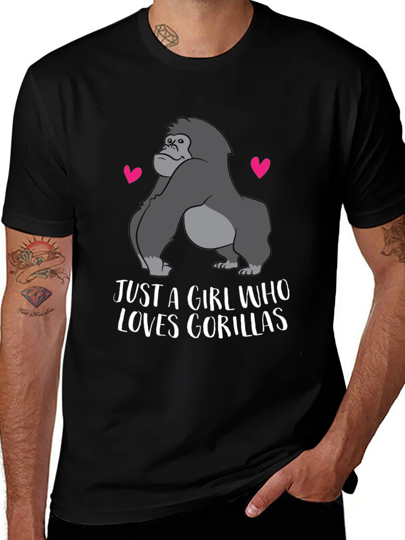 Variant 13 of Just A Girl Who Loves Gorillas T-Shirt