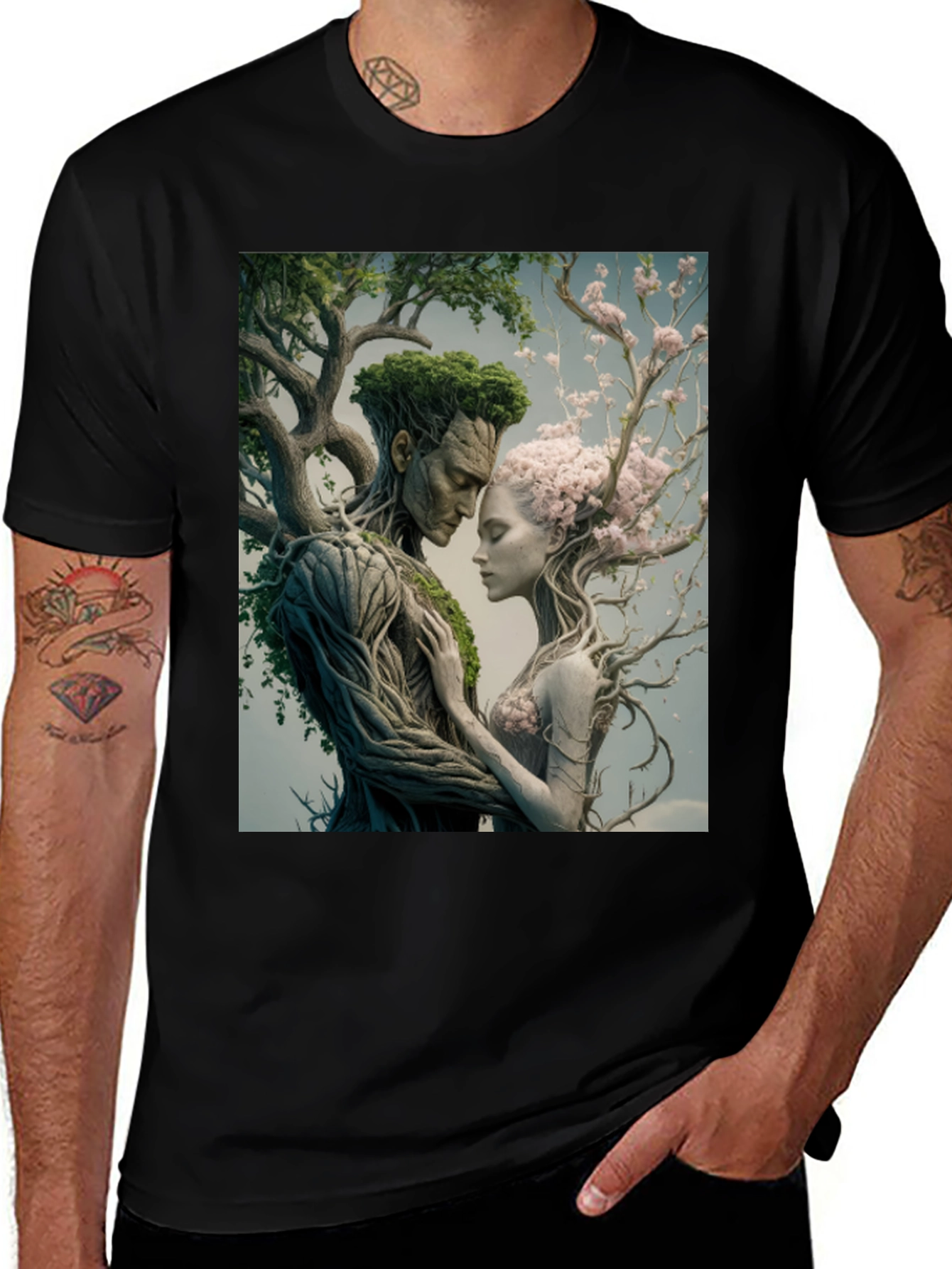 Variant 16 of Tree Lovers Graphic Tee - Nature Inspired Design