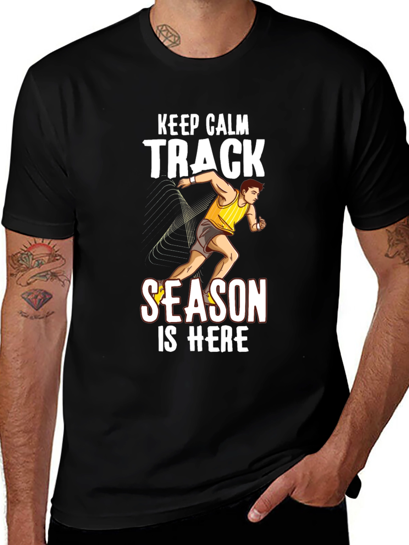 Variant 13 of Keep Calm Track Season Here Black T-Shirt