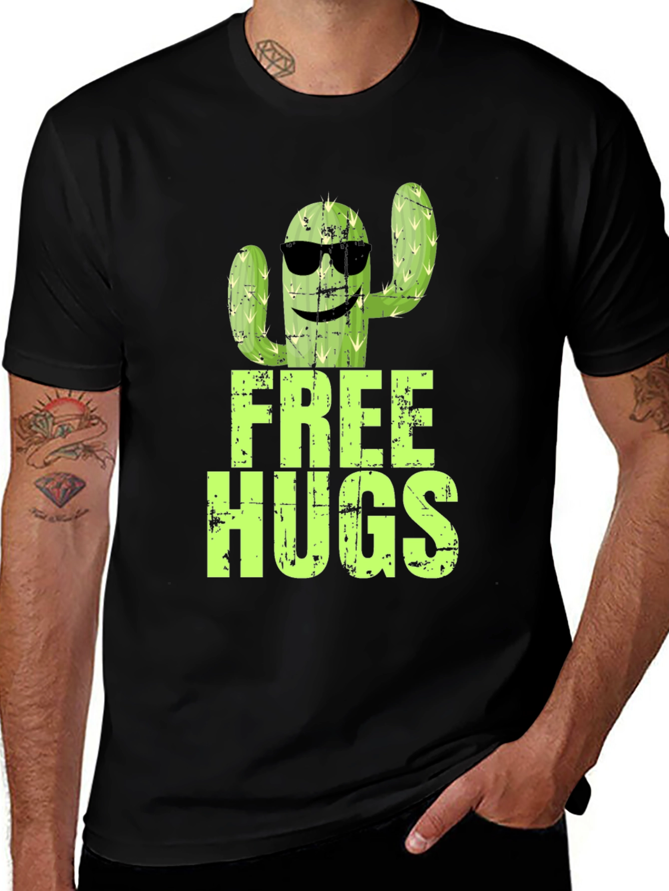 Variant 5 of Free Hugs Cactus Graphic T-Shirt