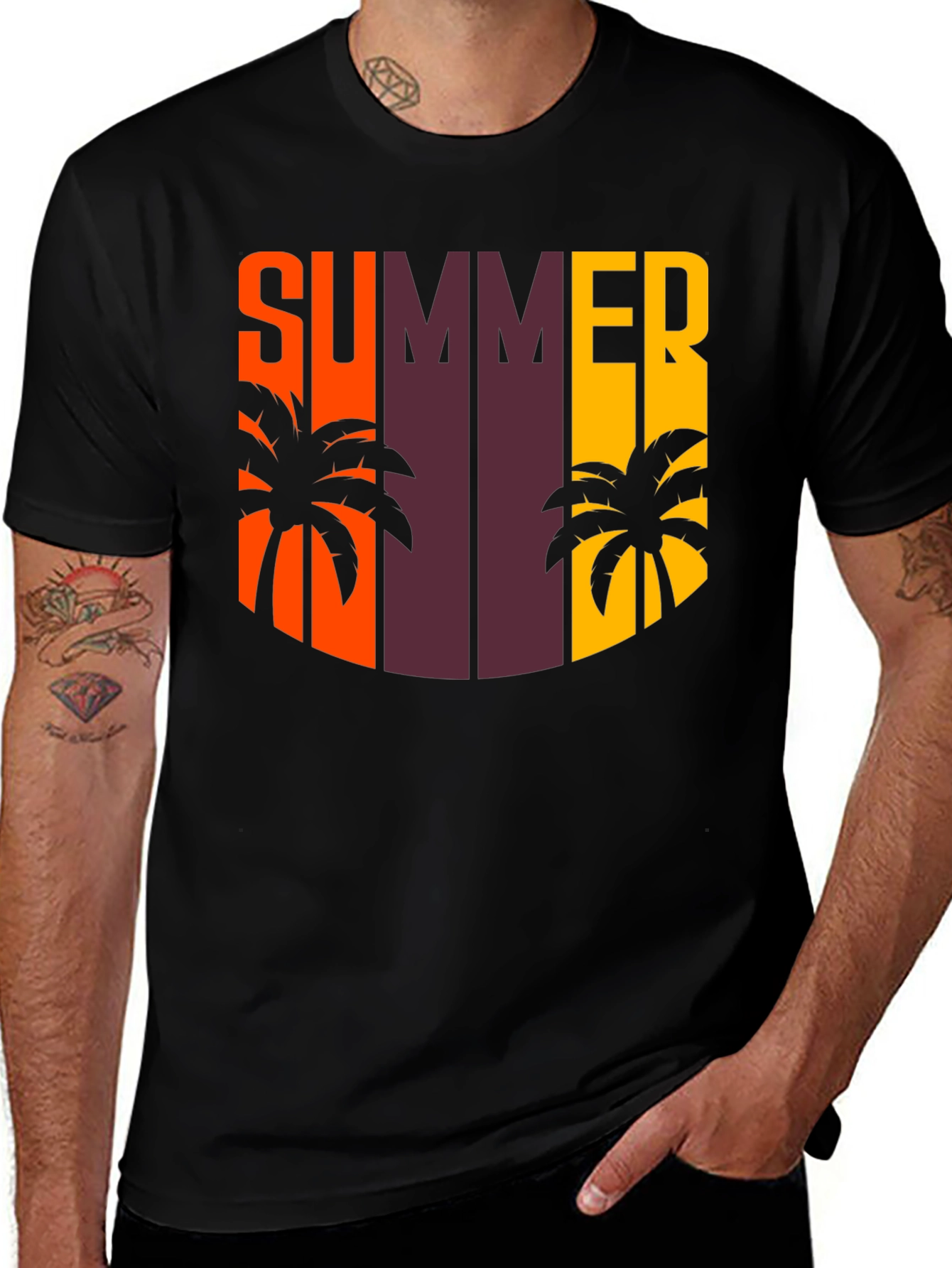 Variant 17 of Summer Palm Tree Graphic T-Shirt