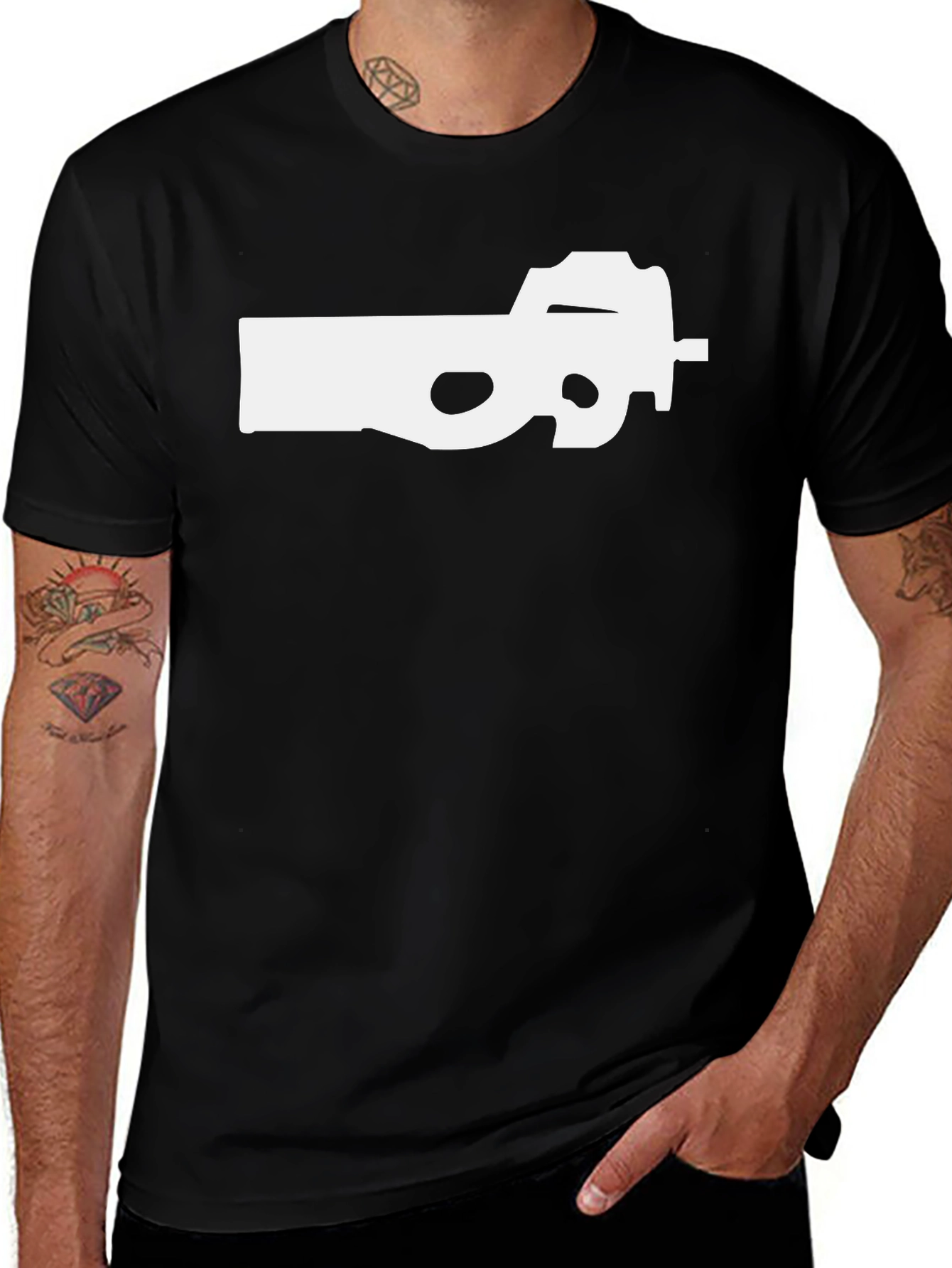 Variant 11 of Black P90 Graphic T-Shirt