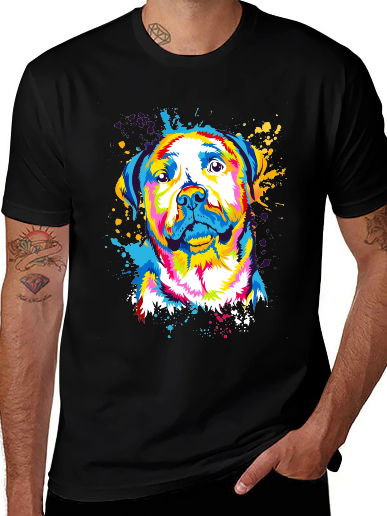 Variant 13 of Colorful Rottweiler Graphic T-Shirt