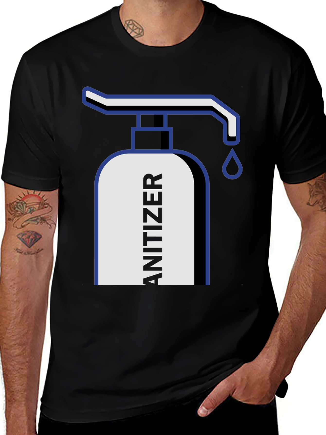 Variant 9 of Sanitizer Graphic Tee - Stay Safe & Stylish