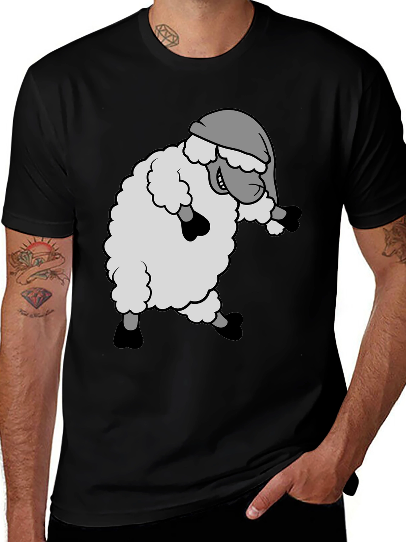 Variant 2 of Silly Sheep Graphic Tee - Cotton Blend