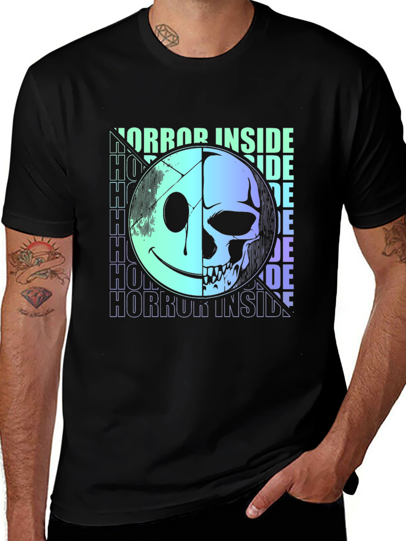Variant 13 of Horror Inside Graphic T-Shirt - Black