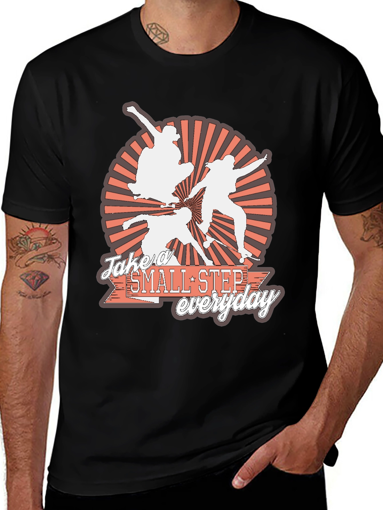 Variant 27 of Skateboarder Graphic Tee - "Take a Small Step"