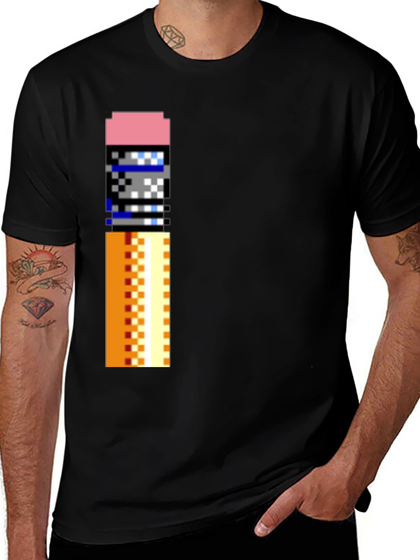 Variant 12 of Pixel Art Pencil Graphic Tee