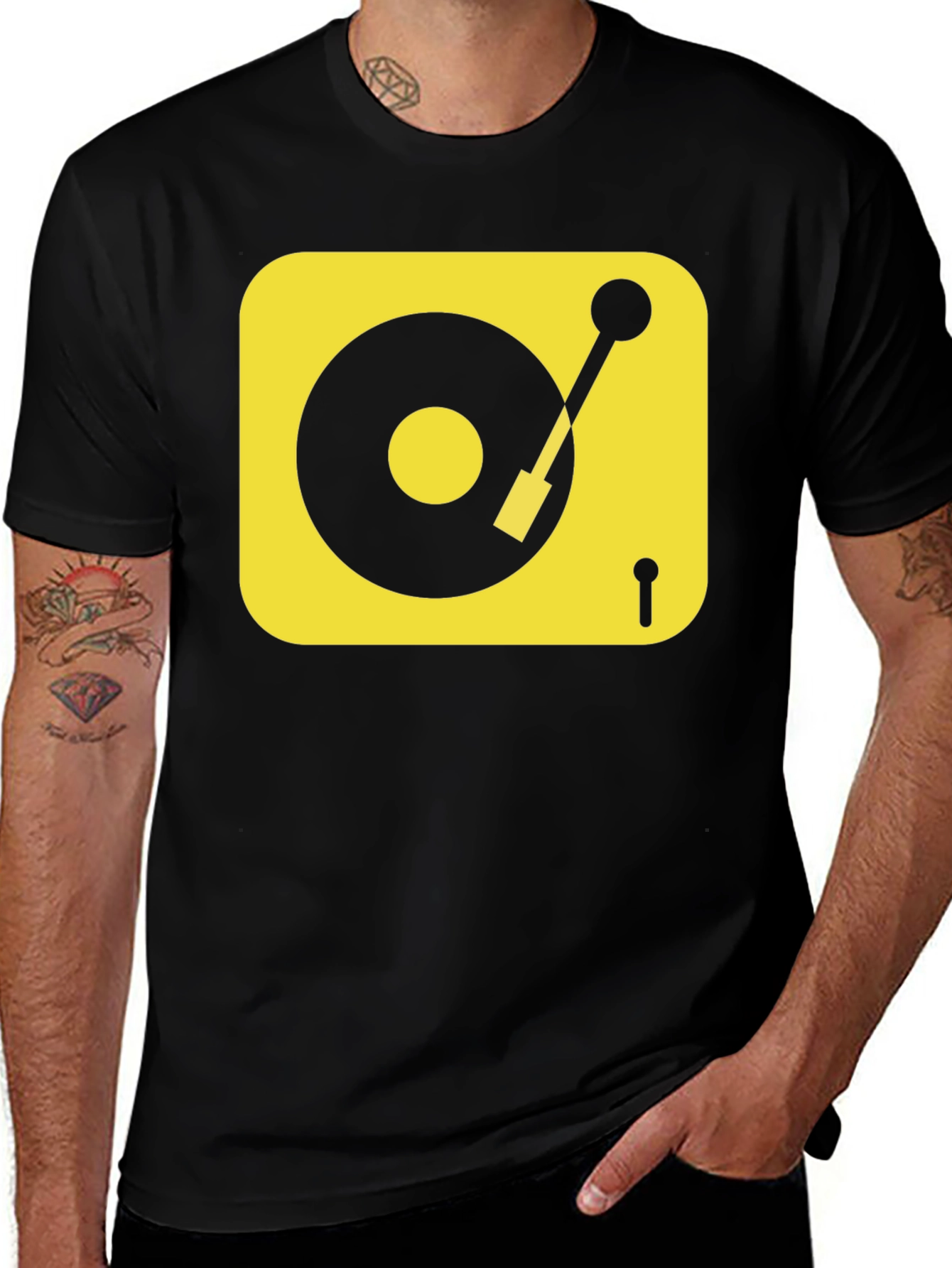Variant 14 of DJ Turntable Graphic Tee - Cool Music Lover Shirt