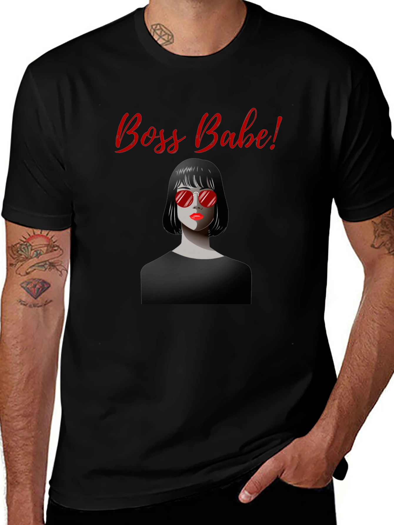 Variant 24 of Boss Babe Graphic T-Shirt - Black