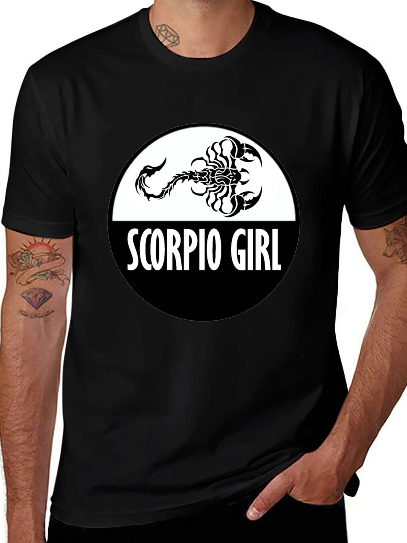 Variant 11 of Scorpio Girl Zodiac Sign T-Shirt - Black