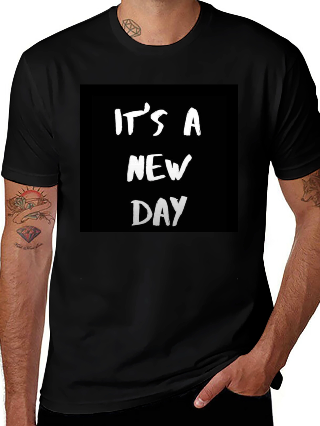 Variant 30 of It's a New Day Graphic Tee - Black