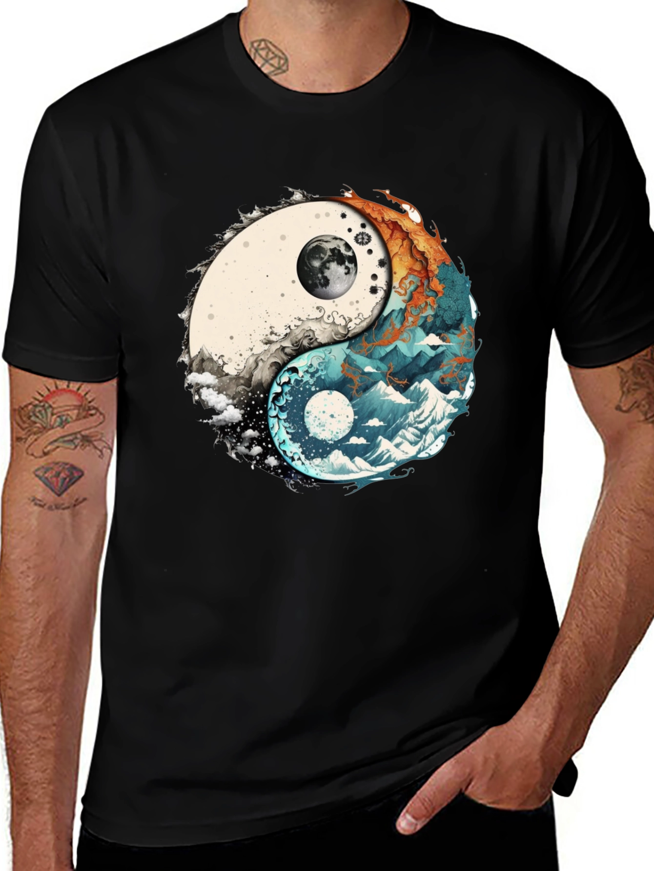 Yin Yang Nature Graphic Tee