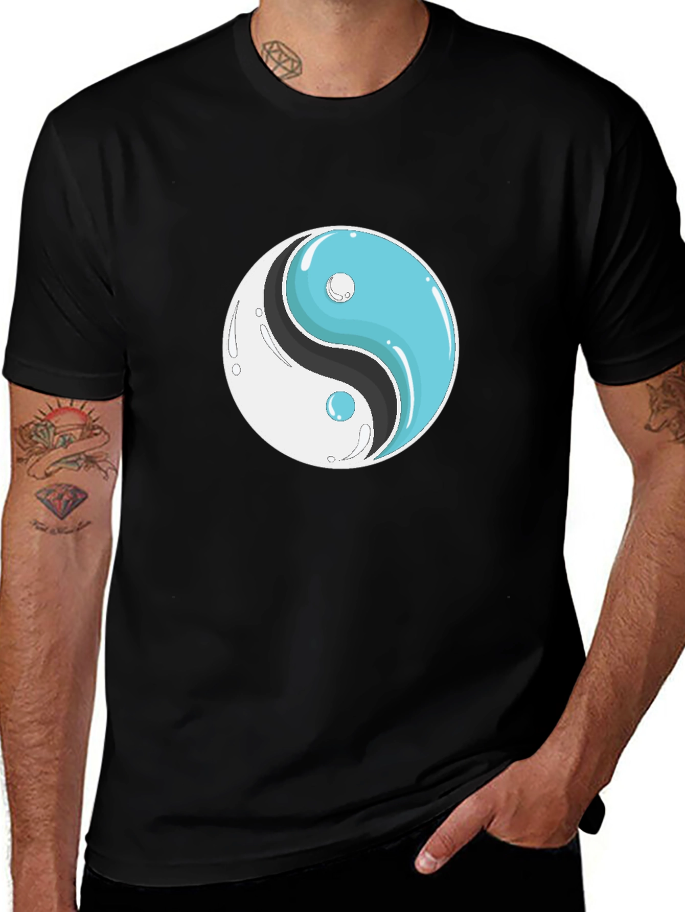 Variant 29 of Yin Yang Graphic Tee - Black