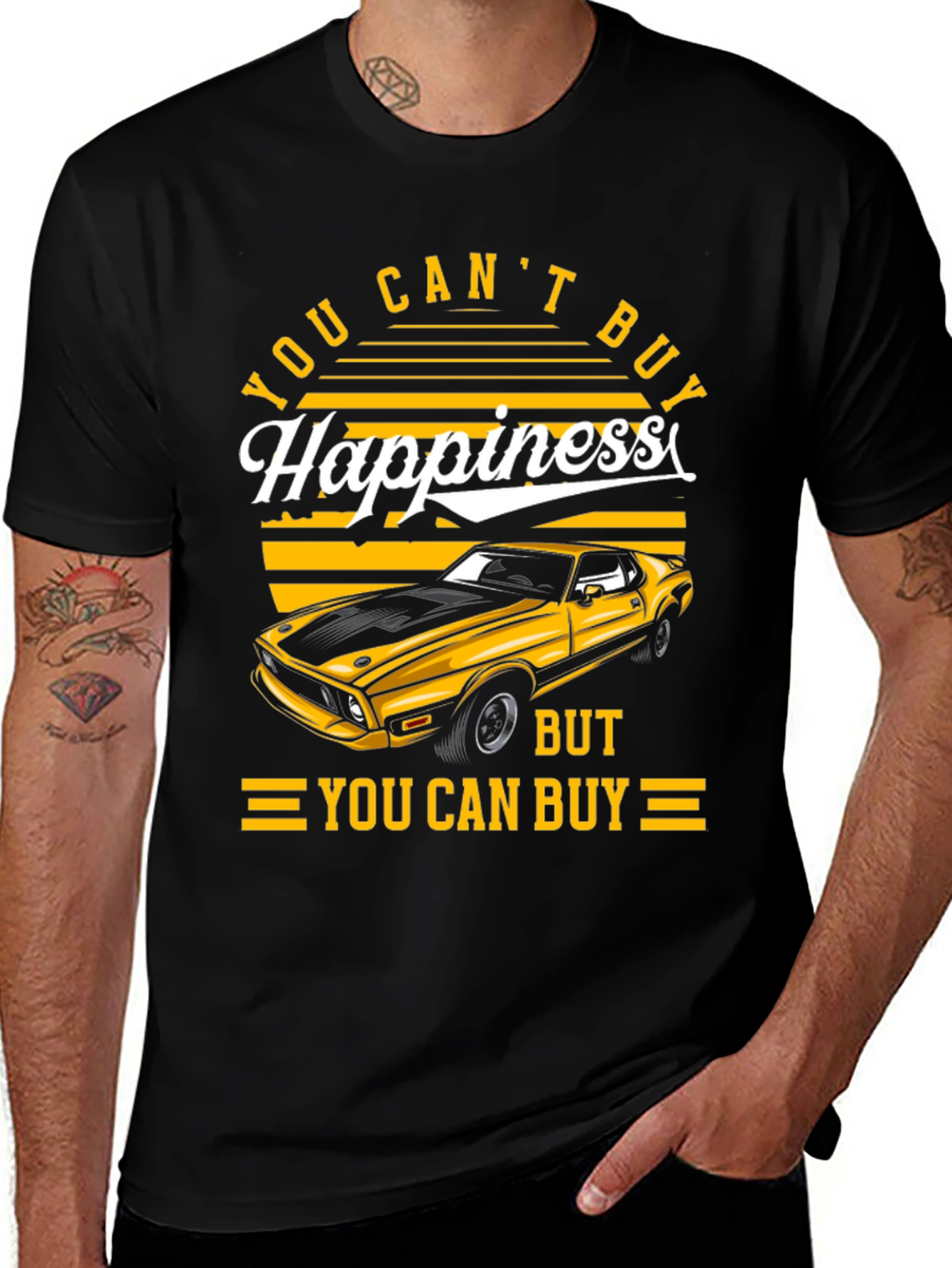 Variant 4 of You Can Buy a Car T-Shirt - Happiness Graphic Tee