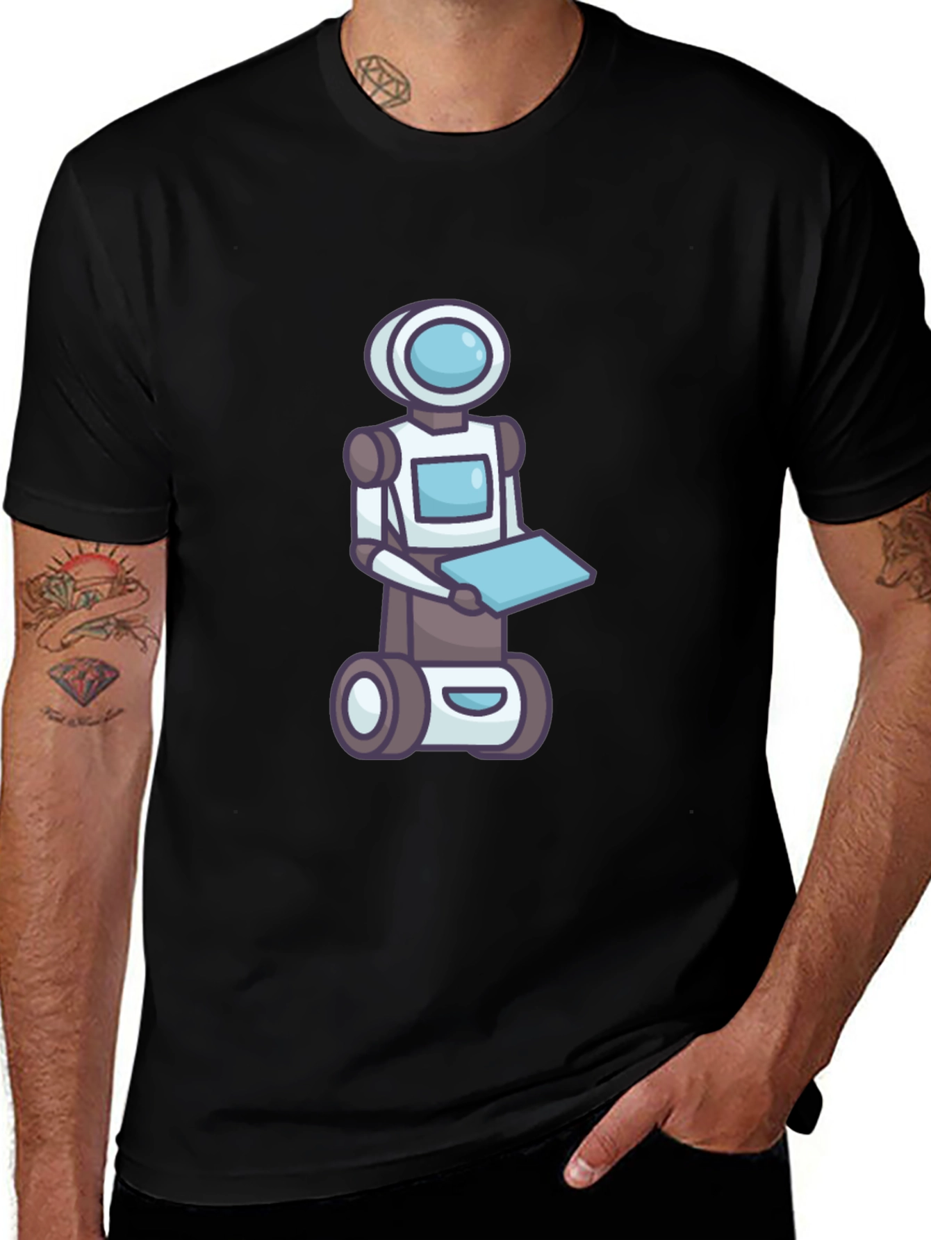 Variant 5 of Robot Graphic T-Shirt - Unisex Black Tee