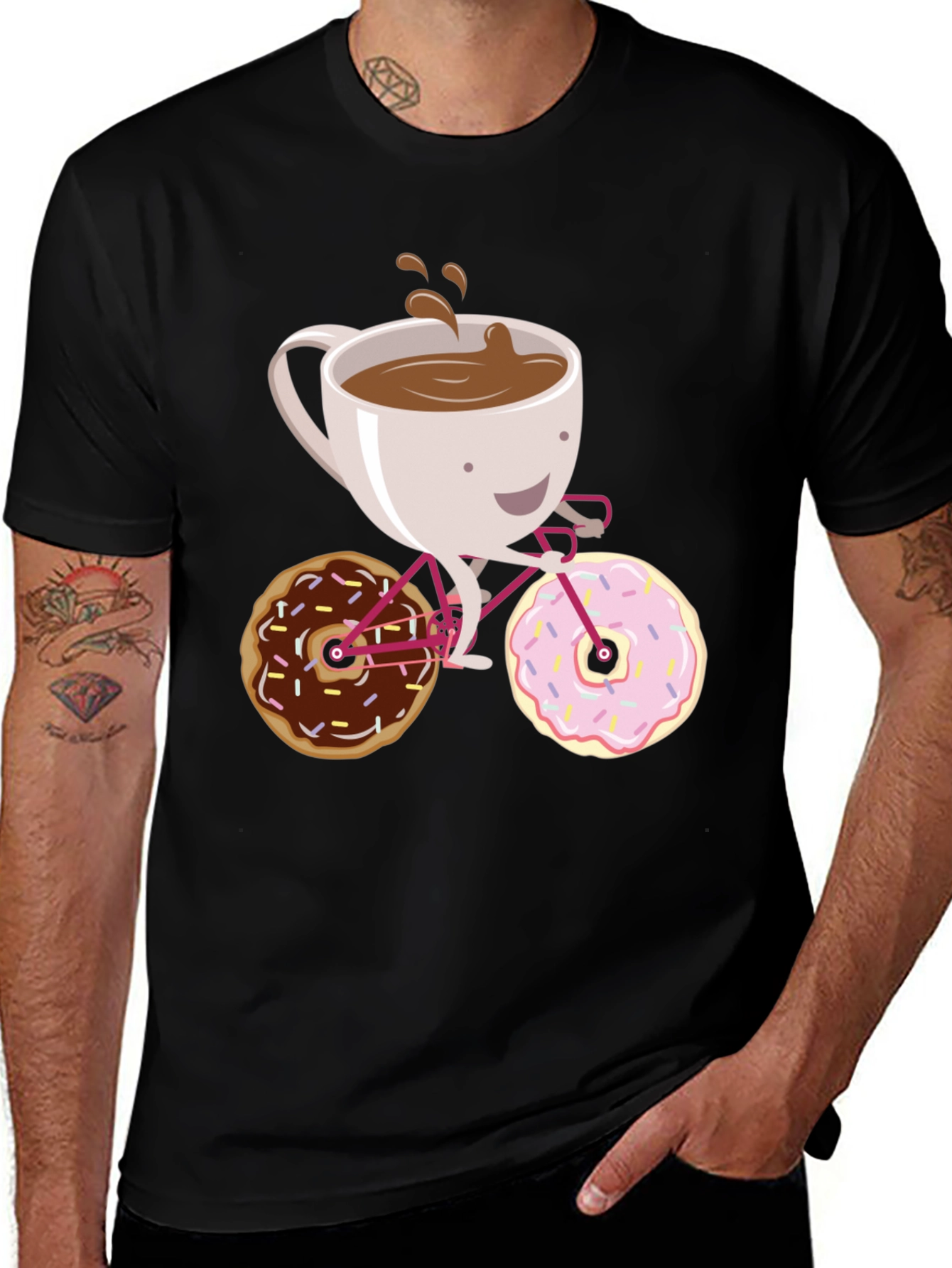 Variant 17 of Coffee & Donuts Graphic Tee - Sweet Ride!
