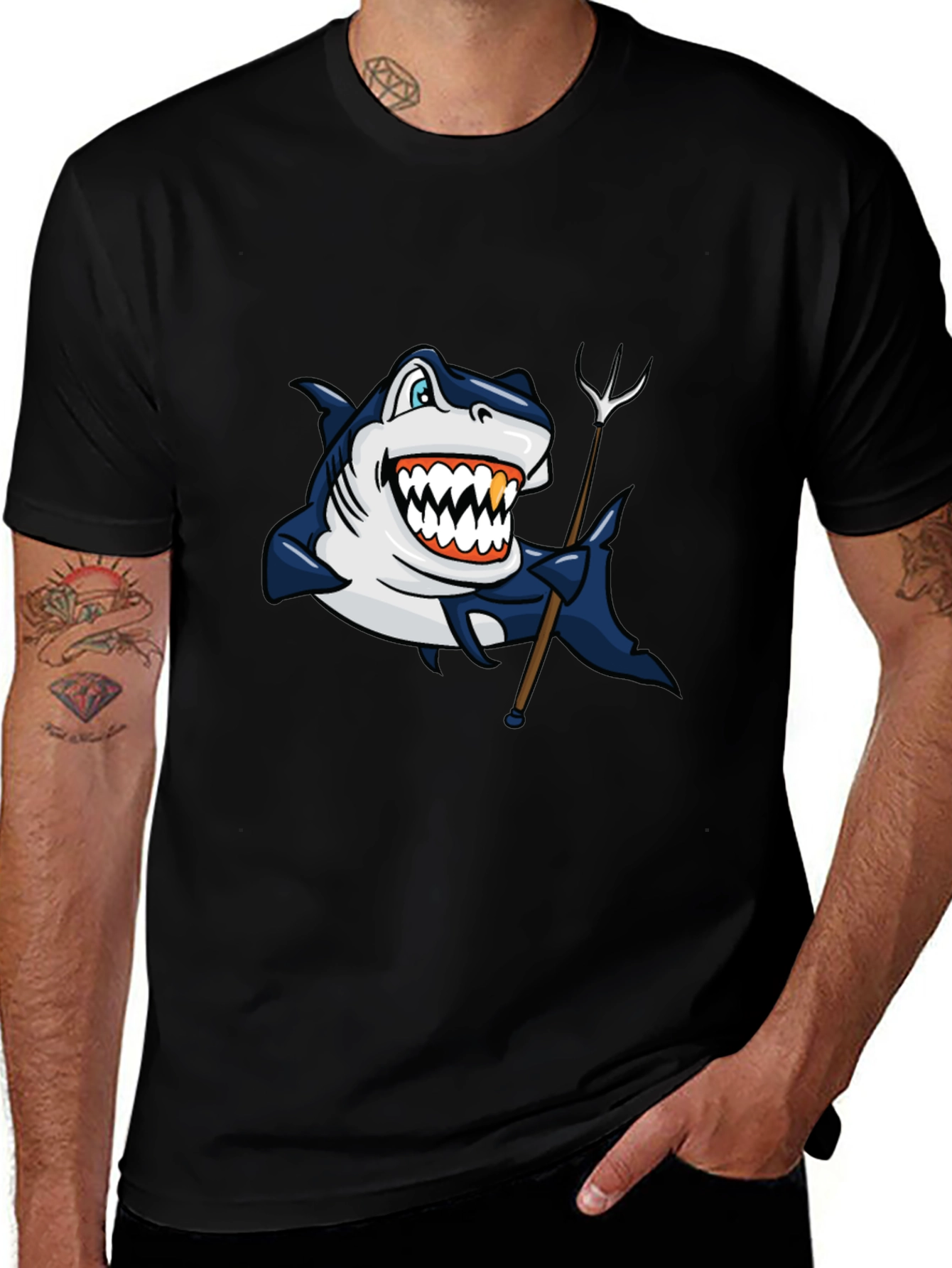 Variant 18 of Shark with Trident Graphic T-Shirt