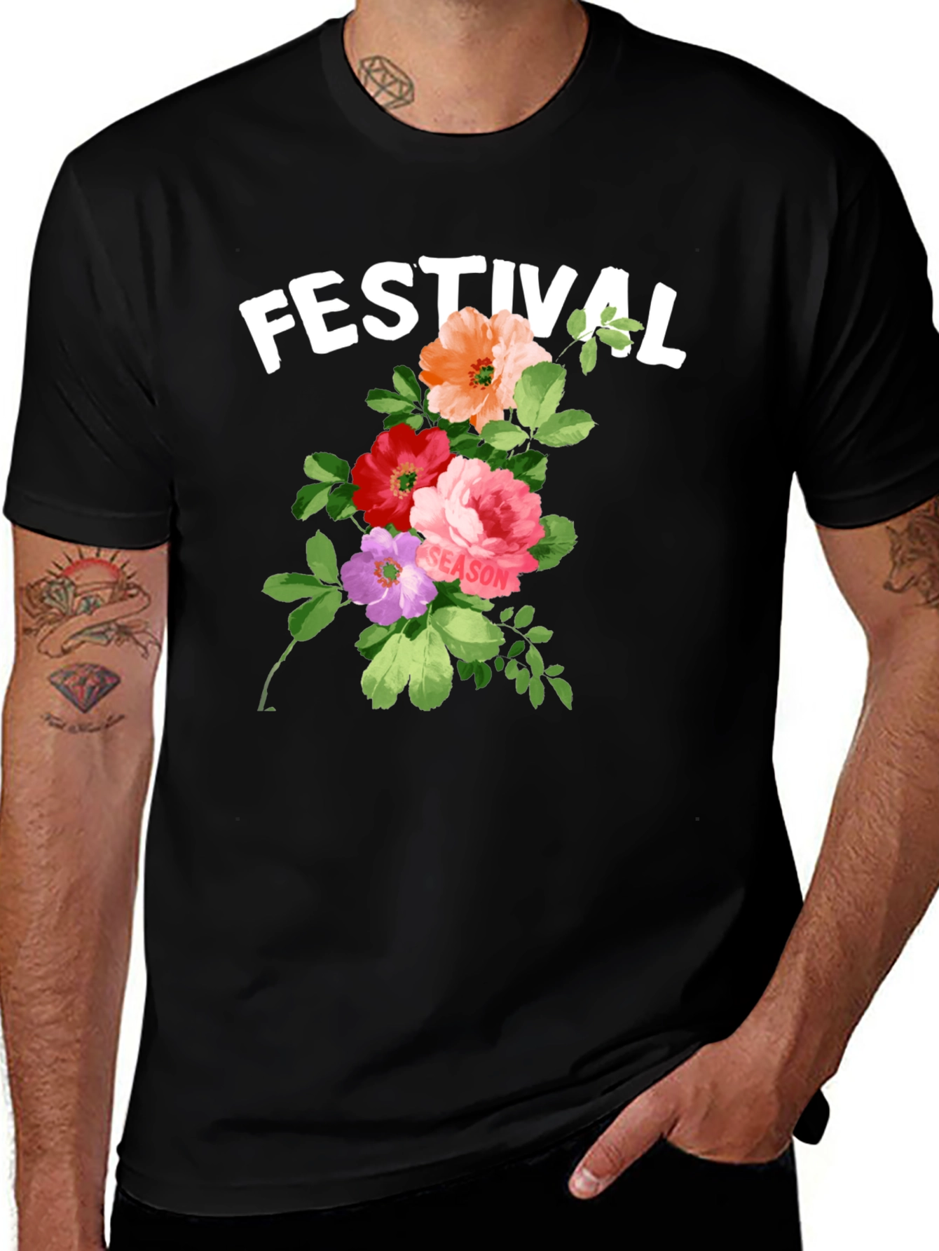 Variant 19 of Festival Season Floral T-Shirt