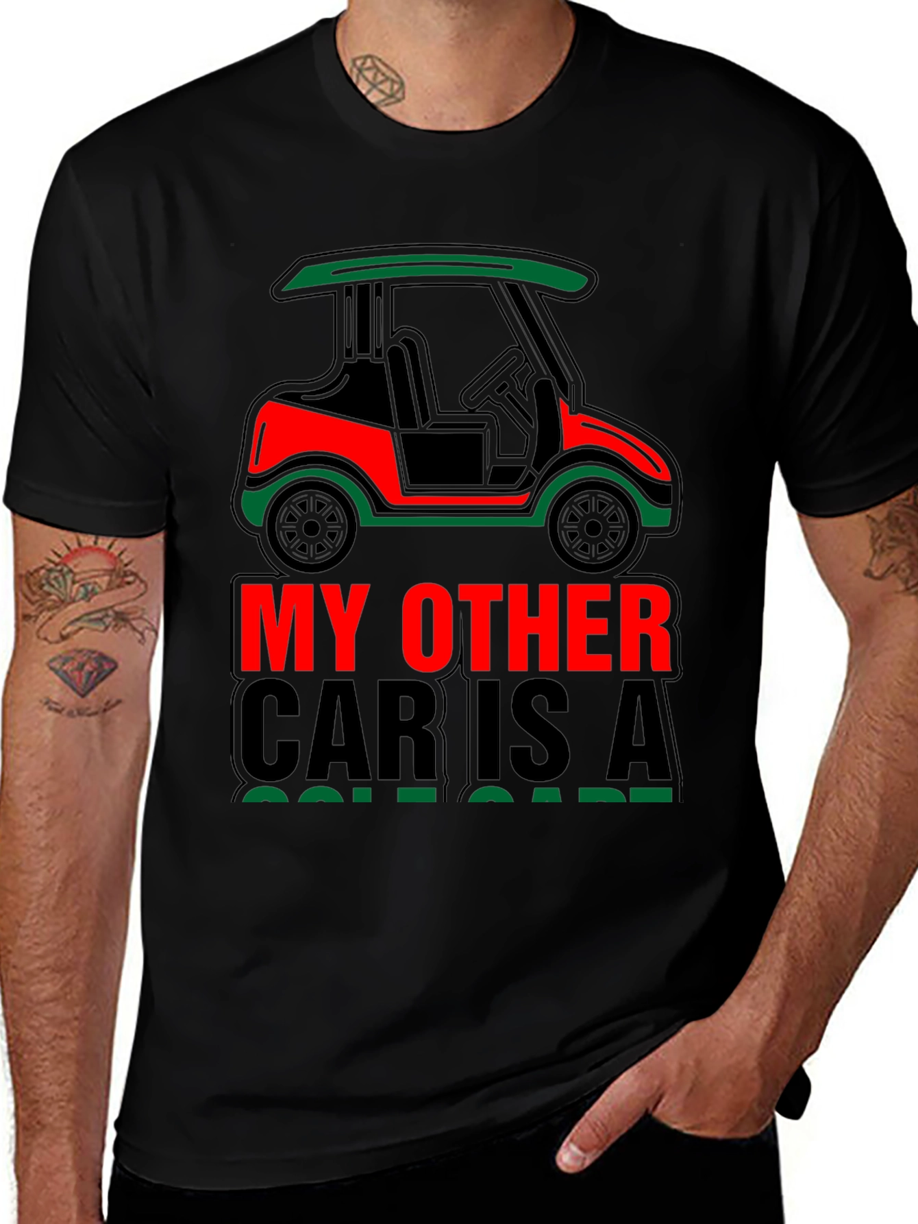 Variant 28 of Golf Cart T-Shirt: "My Other Car is a Golf Cart"