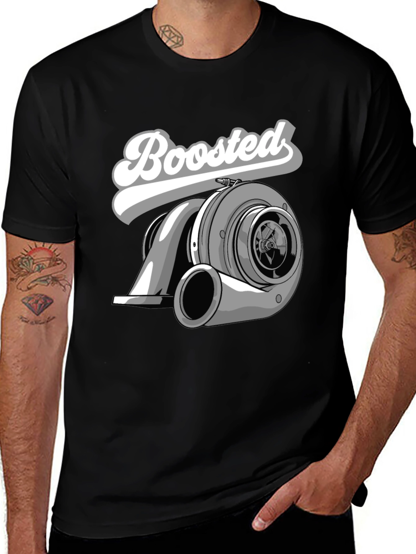 Variant 30 of Boosted Turbo T-Shirt - Automotive Enthusiast Design