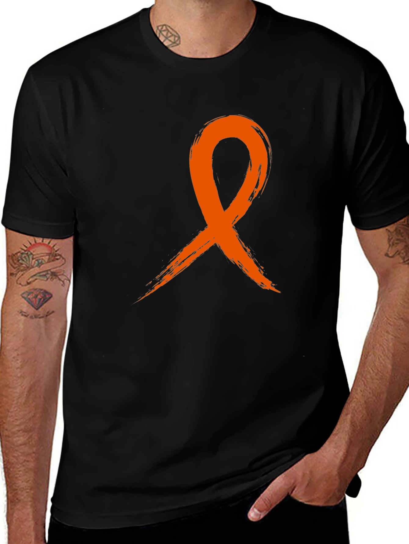 Variant 24 of Awareness Ribbon Graphic Tee - Black