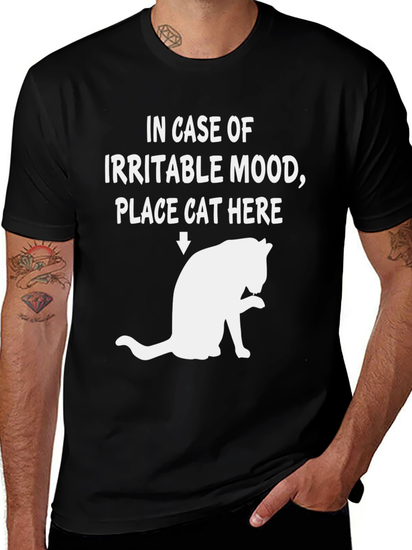 Variant 28 of Irritable Mood Cat T-Shirt
