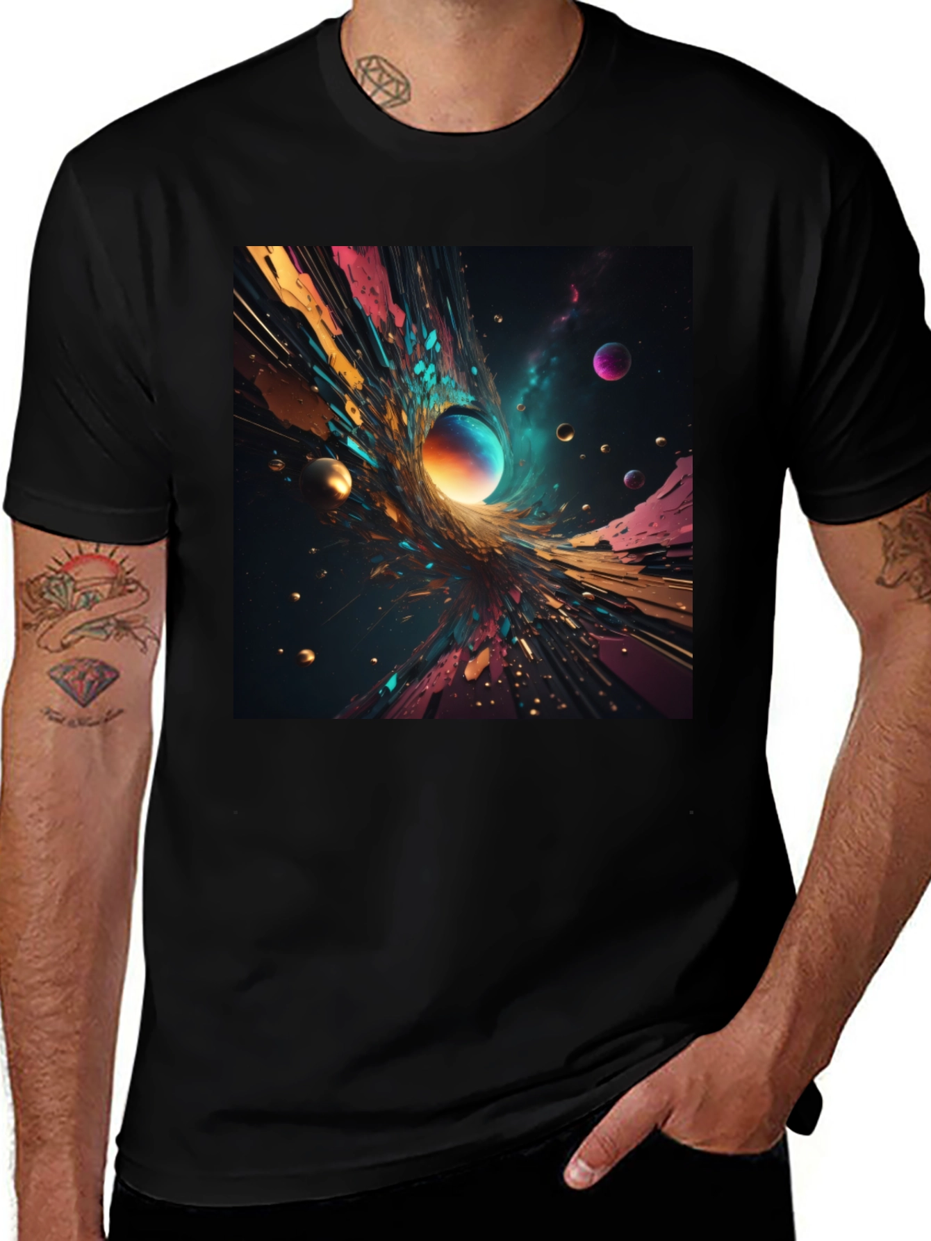 Variant 13 of Abstract Universe Graphic T-Shirt