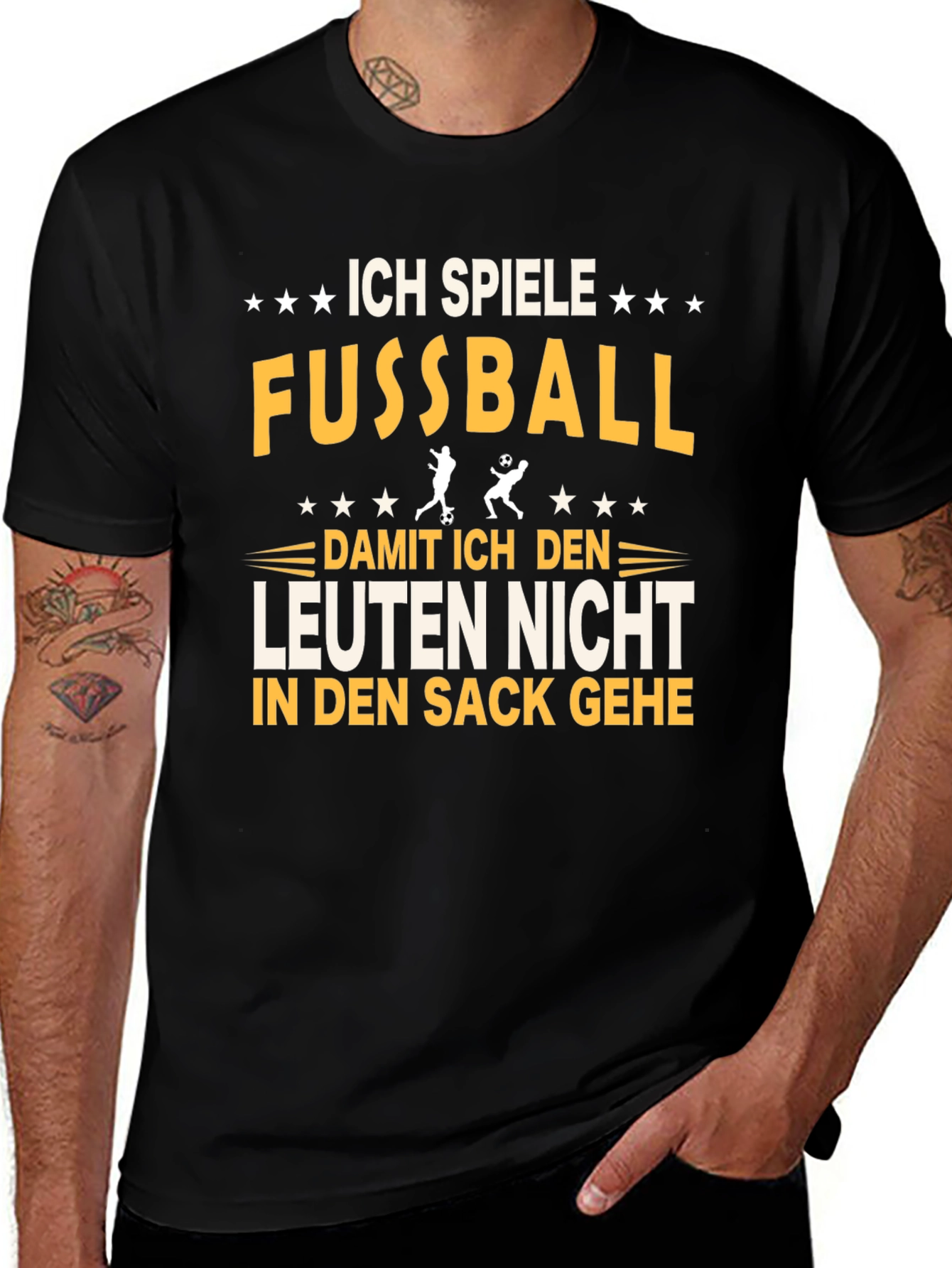 Variant 18 of Ich Spiele Fussball T-Shirt - Funny German Soccer Tee