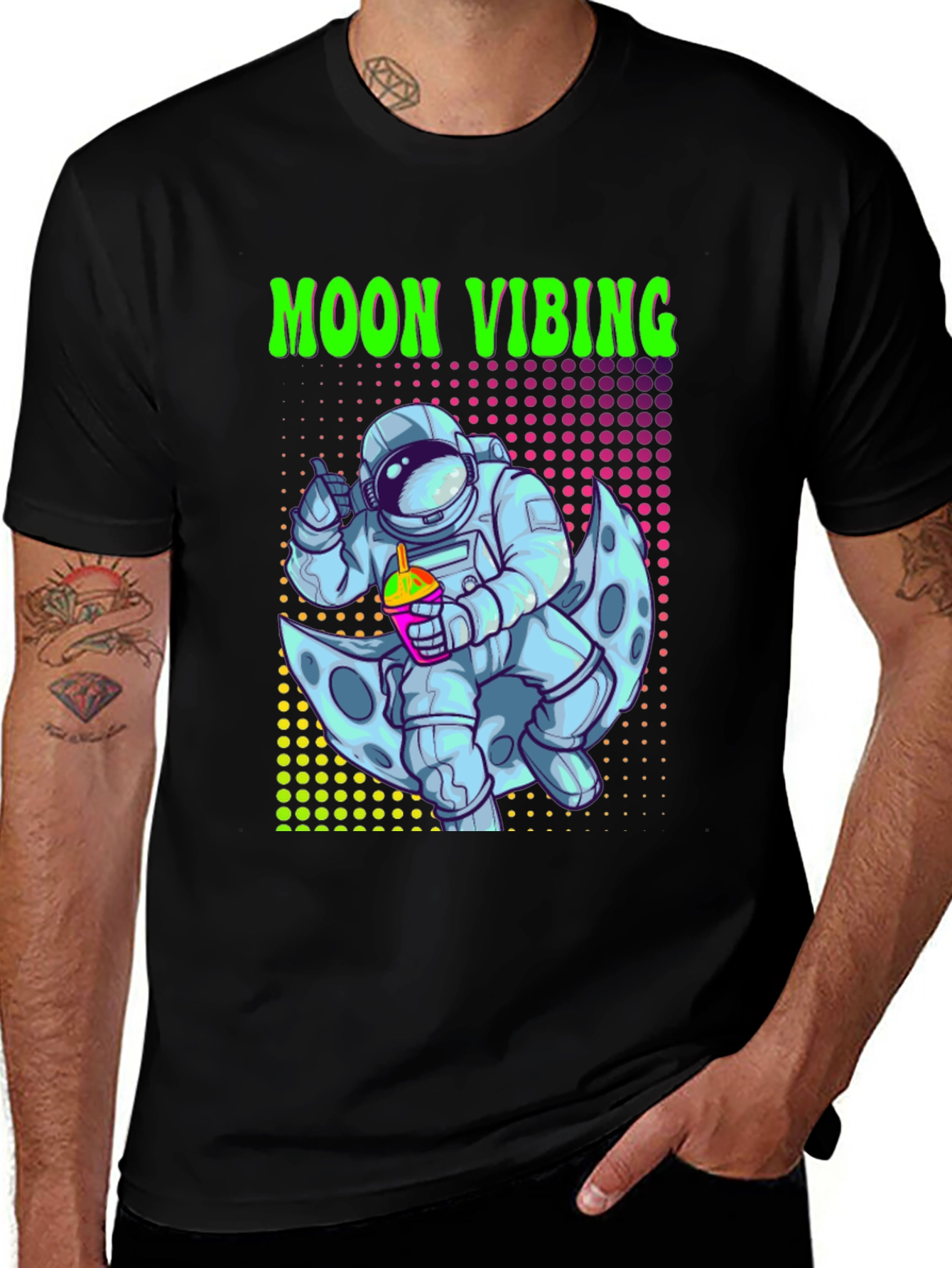 Variant 5 of Moon Vibing Astronaut T-Shirt