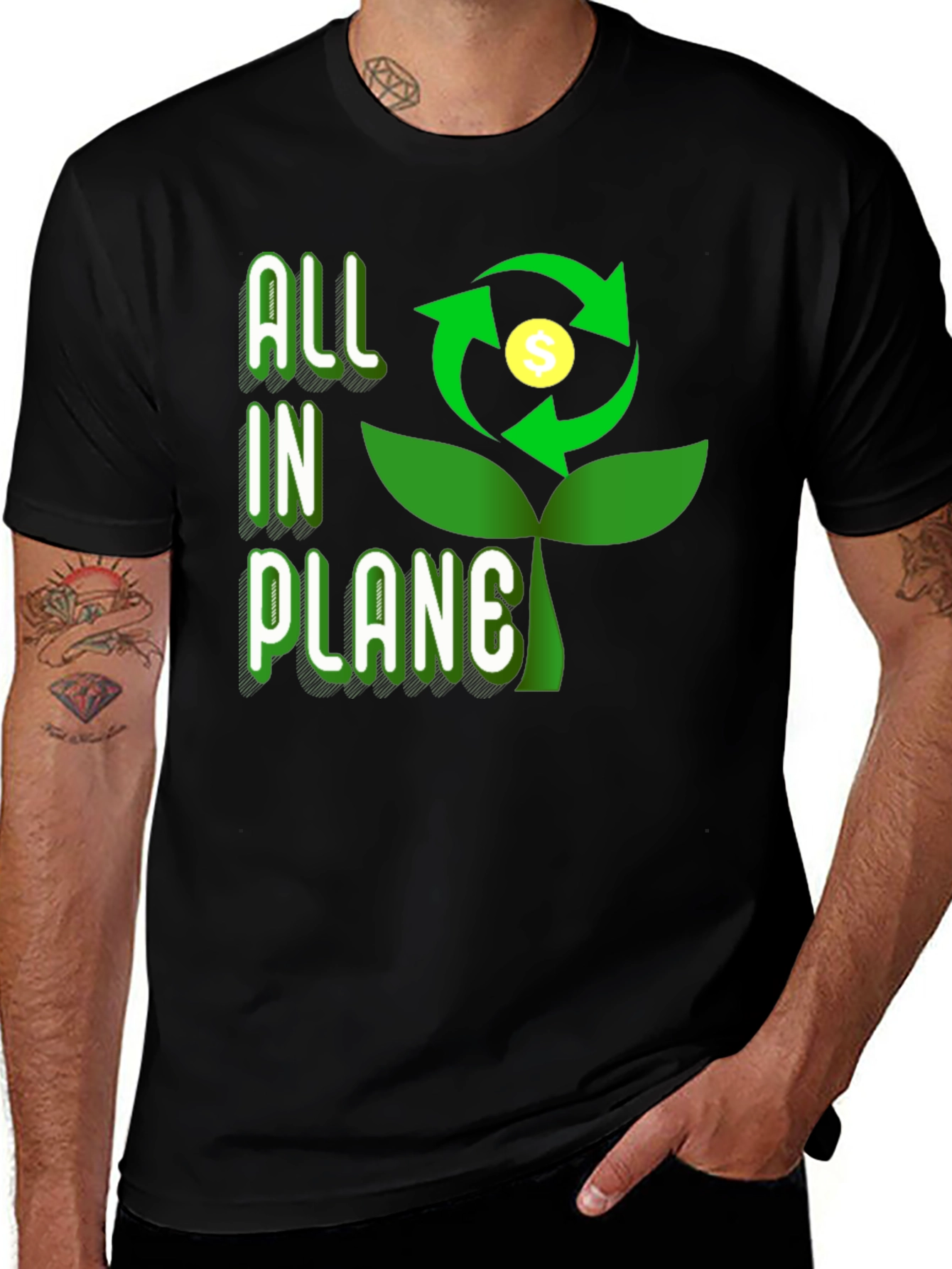 Variant 7 of All In Plane Graphic Tee - Eco-Friendly Design