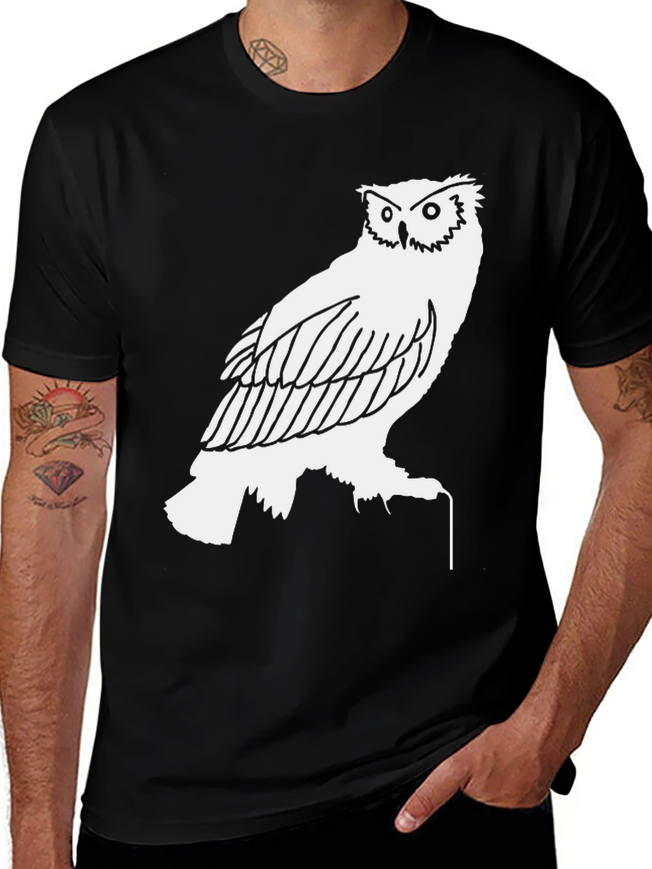 Variant 3 of Owl Graphic Tee - Cool Bird Lover T-Shirt