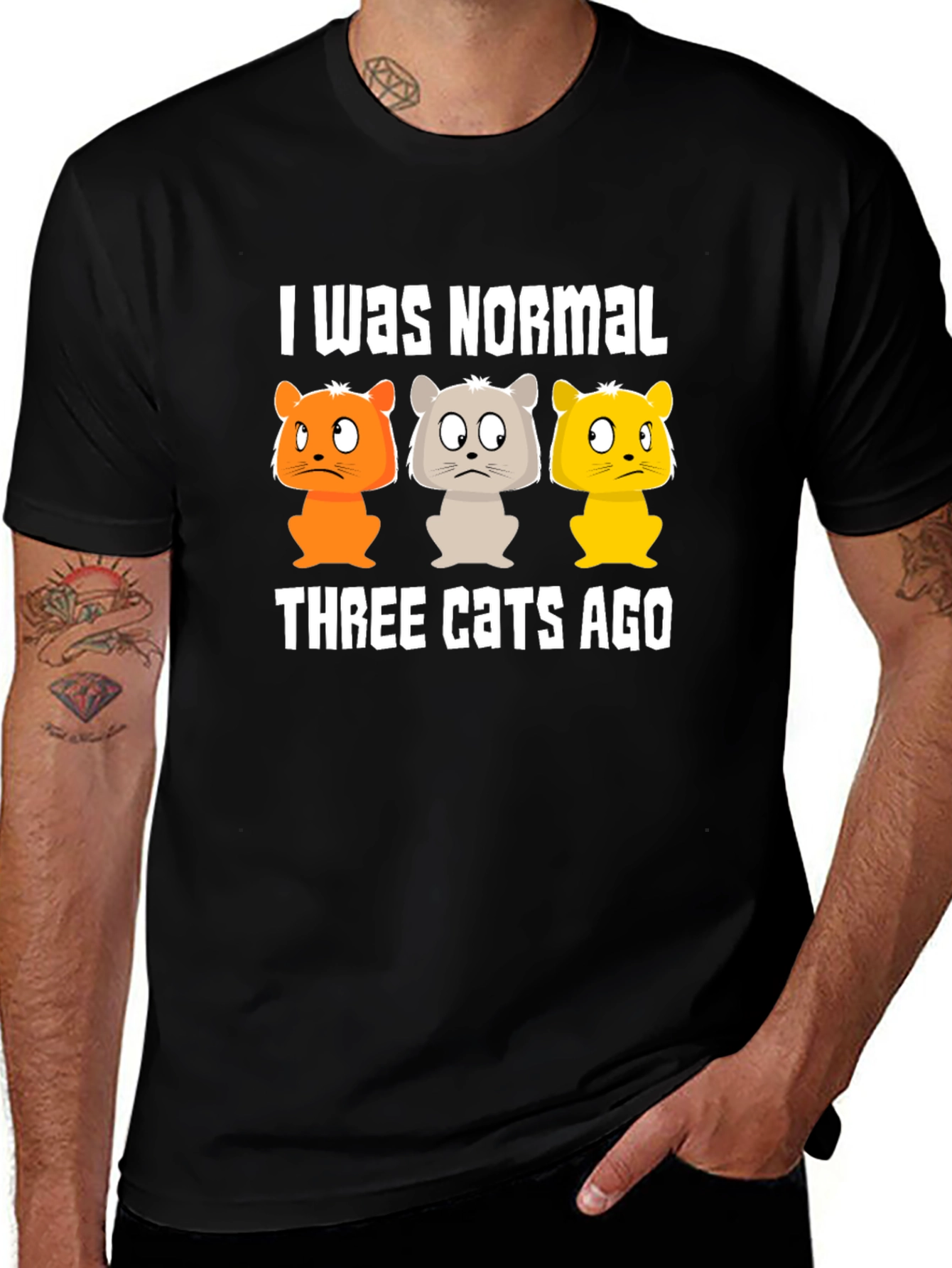 Variant 30 of Funny Cat Lover T-Shirt - I Was Normal Three Cats Ago