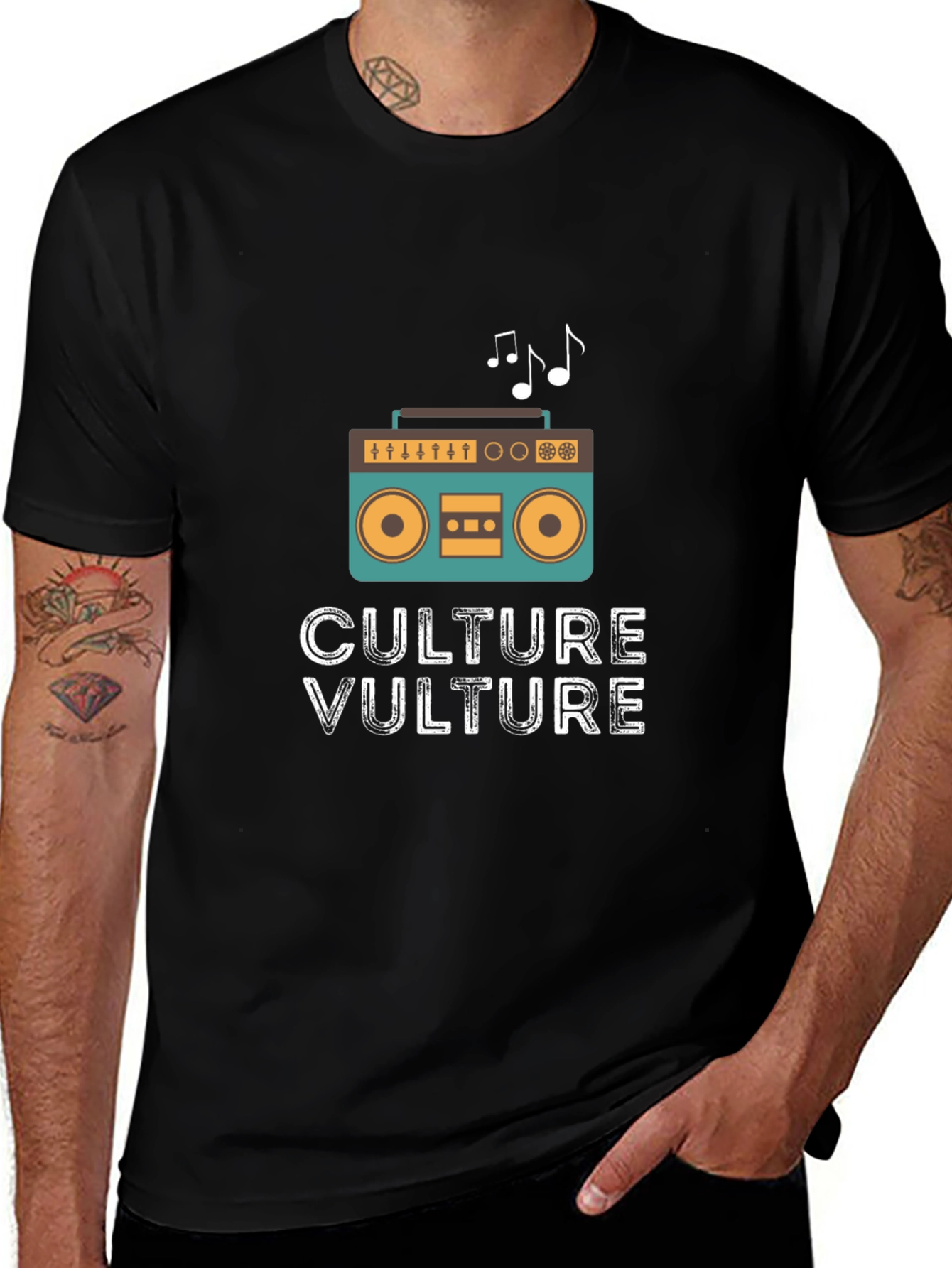 Variant 5 of Culture Vulture Retro Boombox Graphic T-Shirt