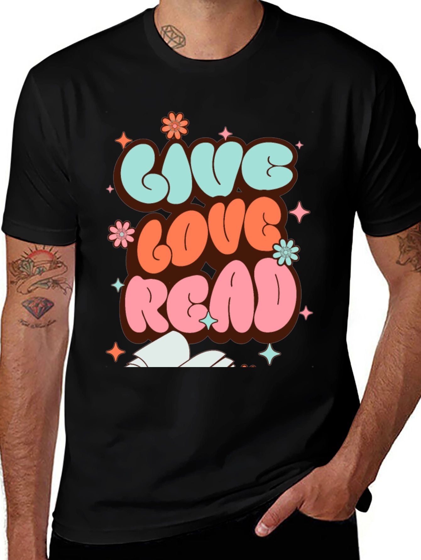 Variant 27 of Live Love Read Graphic T-Shirt