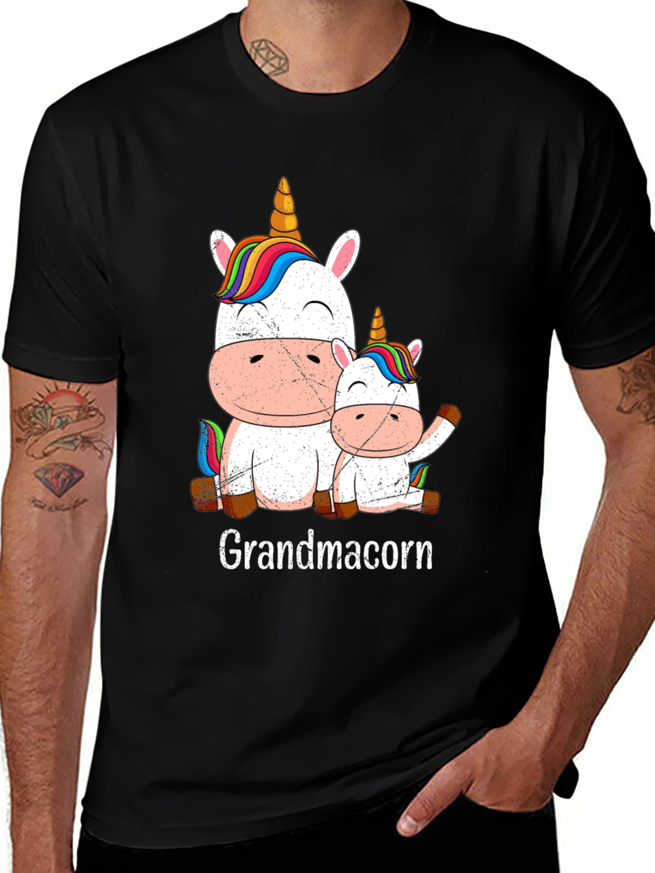 Variant 27 of Grandmacorn Unicorn Graphic Tee