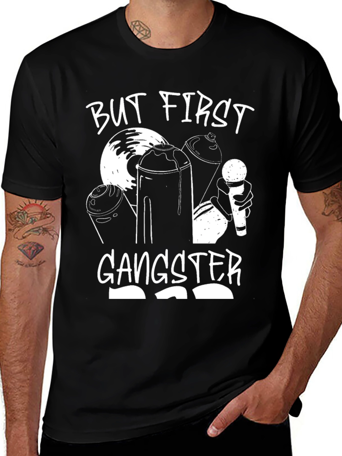 Variant 23 of But First Gangster Shirt