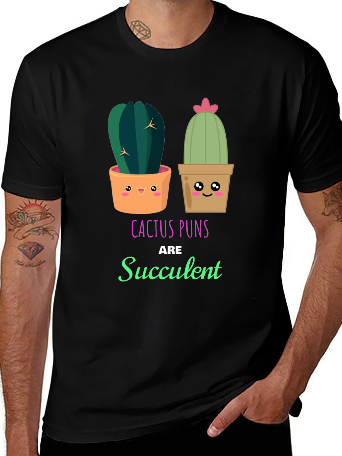 Variant 21 of Cactus Pun T-Shirt - Succulent Humor